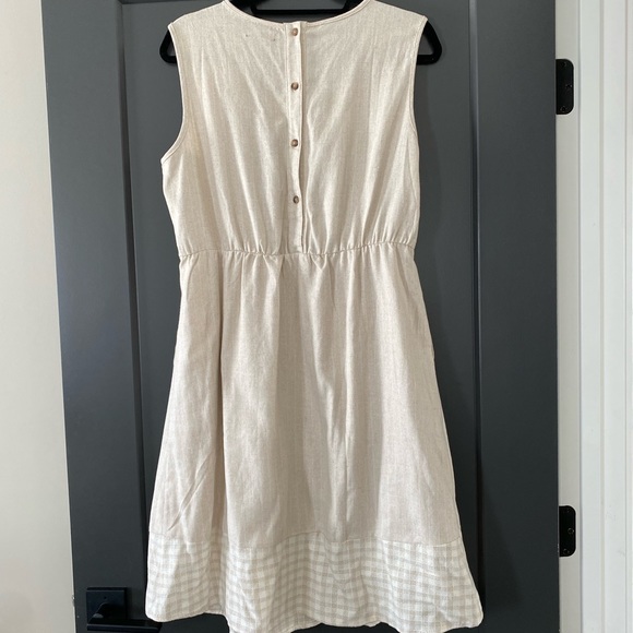 Linen knee length dress Roolee - Picture 2 of 9